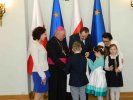 Laureaci Ogólnopolskiego Konkursu "Mój szkolny kolega z misji" w Pałacu Prezydenckim